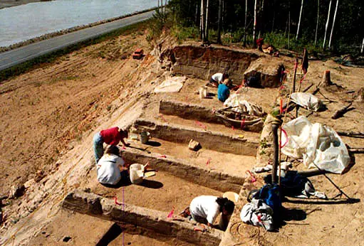 Excavations in Broken Mammoth site