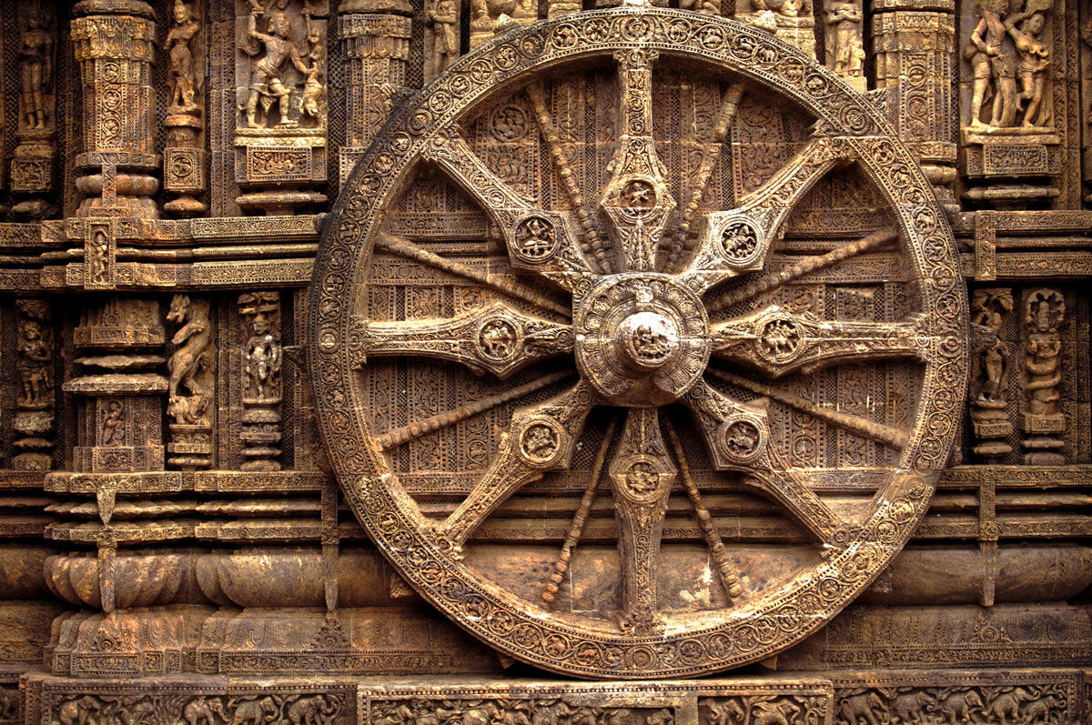 Konark Sun Temple, one of the famous chariot wheels