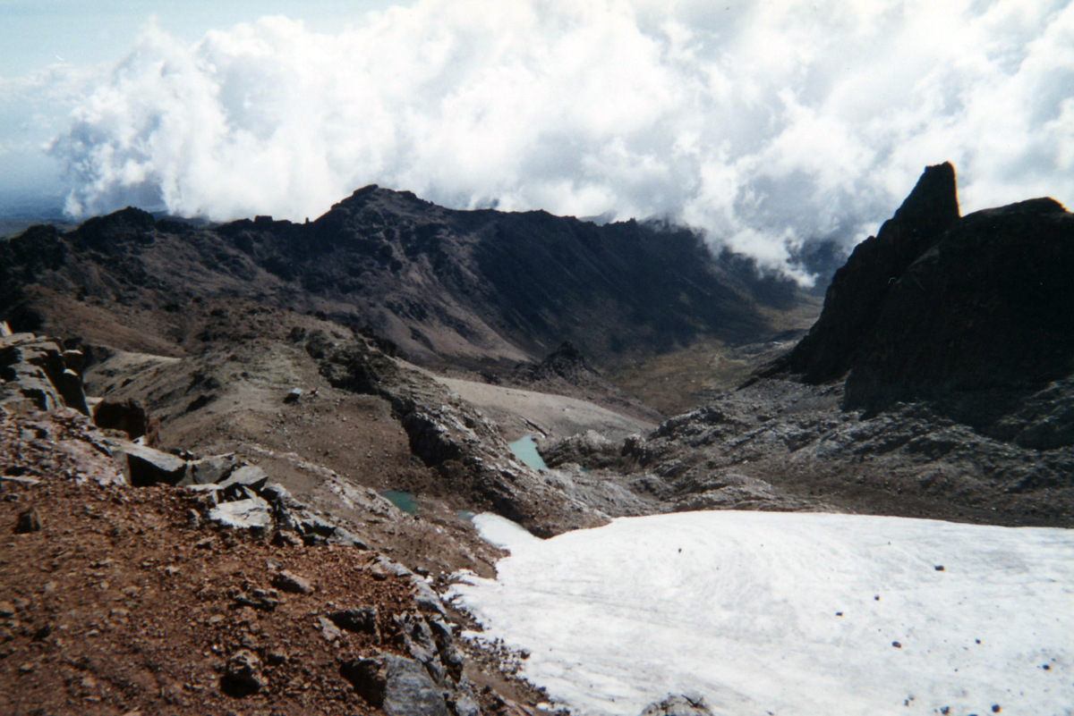 Mount Kenya glacial cirque and glacier