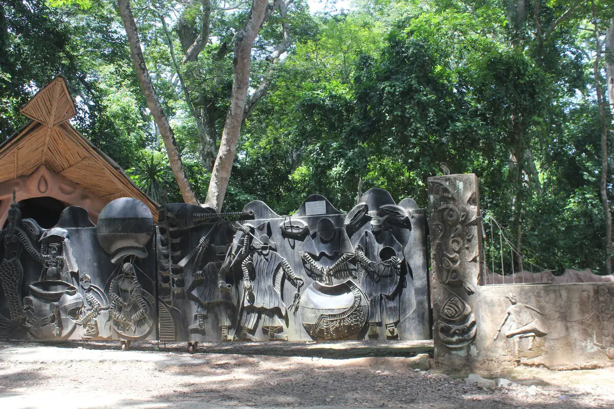 The main gate into the Osun-Osogbo Sacred Grove