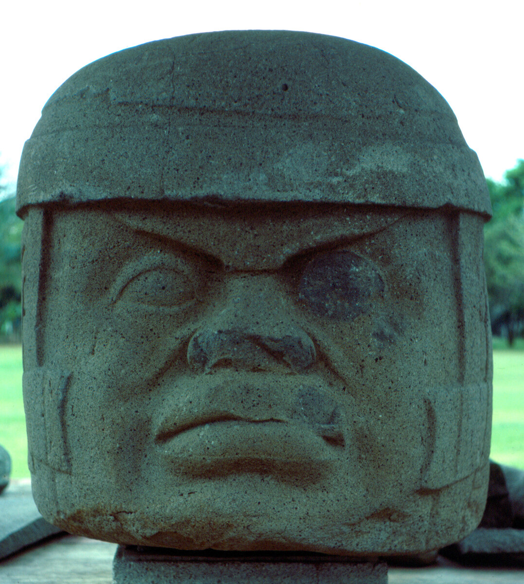 One of the colossal heads from Tres Zapotes (Monument A)