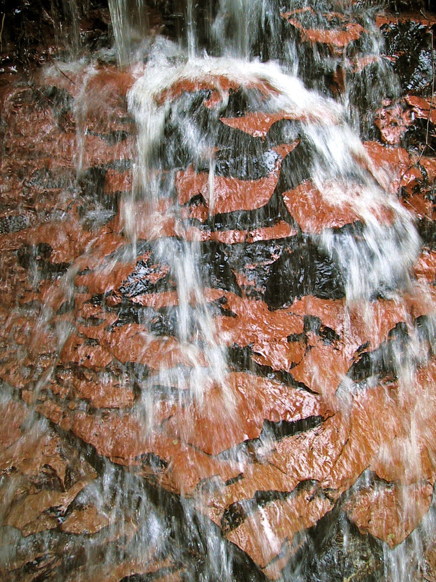 Colors of Zartapi Waterfall, April 2002