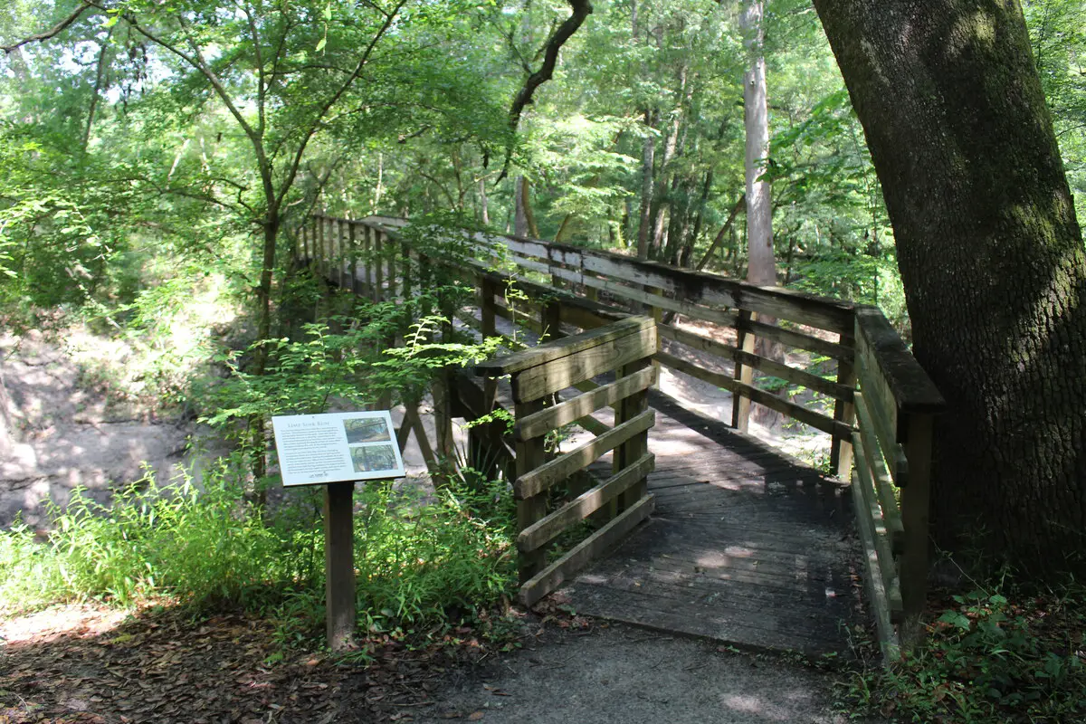 Footbridge over the Lime Sink Spring