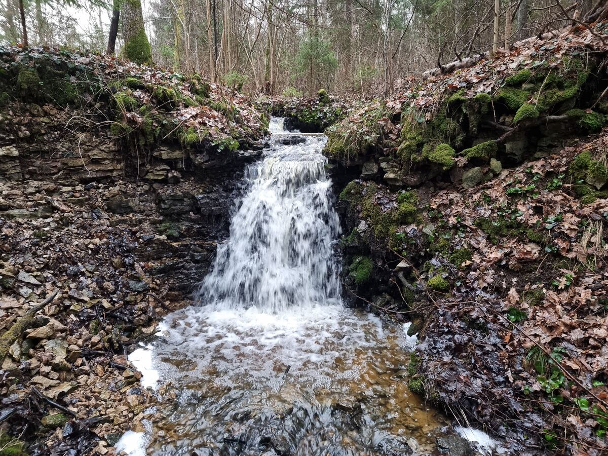 Zarvalka Waterfall, March 2024